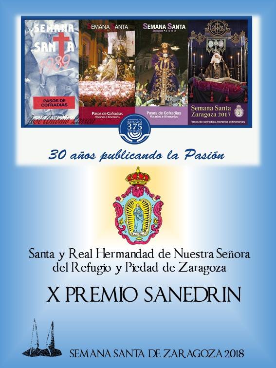 Premio Sanedrín de la Semana Santa de Zaragoza 2018