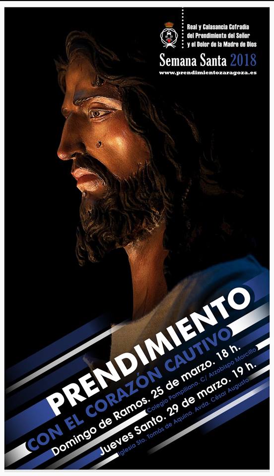 Semana Santa de Zaragoza 2018: Cartel de la Cofradía del Prendimiento